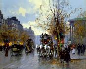 Omnibus on the Place de la Madeleine - 爱德华·科尔特斯